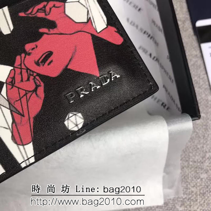 PRADA普拉達 官網同步 2018最新漫畫印象系列 男士卡片夾 2MC149 DD1446